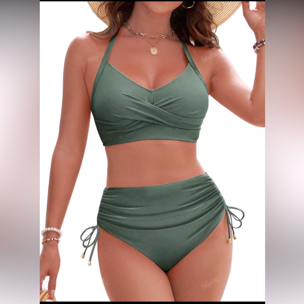 Olive Green Bikini Set size M